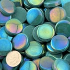 Sweetie Penny Rounds SRL100-Iridized White Glass Mosaic