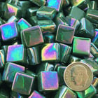 Sweetie Gloss SL44 Iridized Green - Iridized Glass Tile