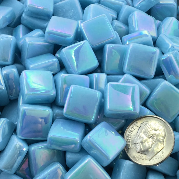 Sweetie Gloss SL09 Iridized Alice Blue - Iridized Glass Tile