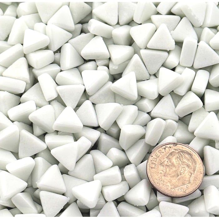 Sweetie Triangles STR100 White - Glass Tile