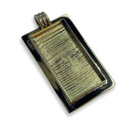 Brass Lipped Rectangular Pendant Bezel
