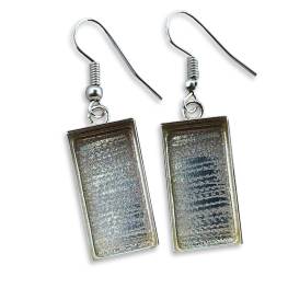 Rectangle Dangle Earring Bezels