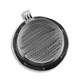 Large Lipped Round Pendant Bezel