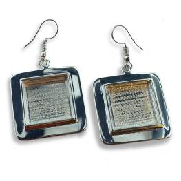 Lipped Square Earring Bezels