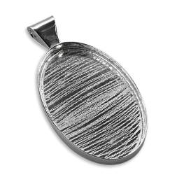 Large Oval Pendant Bezel
