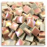 233-c Pearlie pink,  Tiny Tile, Micro mosaic, tiny ceramic tile, High fired Porcelain, Mini tile, Micro collection, 3/8"