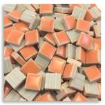 242 Light Tangerine,  Tiny Tile, Micro mosaic, tiny ceramic tile, High fired Porcelain, Mini tile, Micro collection