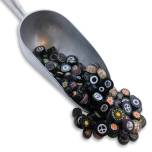 Fire-Polished Millefiore - Black Mix