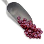 Fire Polished Millefiore - Red, White & Blue Hearts - 2 oz.