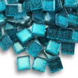 glitter tile, tiny glass tile, glitter babies, Mini tile,  mosaic, 706, dark aqua, Mosaic