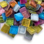 glitter tile, tiny glass tile, glitter babies, Mini tile, mosaic, sparkle