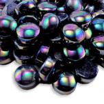 Polka Dot tile, PDL05 Iridized Cobalt, mosaic, tile, glass, gems, recycled, tile, mosaic, craft, 15mm, 1/2"