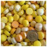 Yellow, glass gems, mosaic gems, polka dots, Mosaic tile